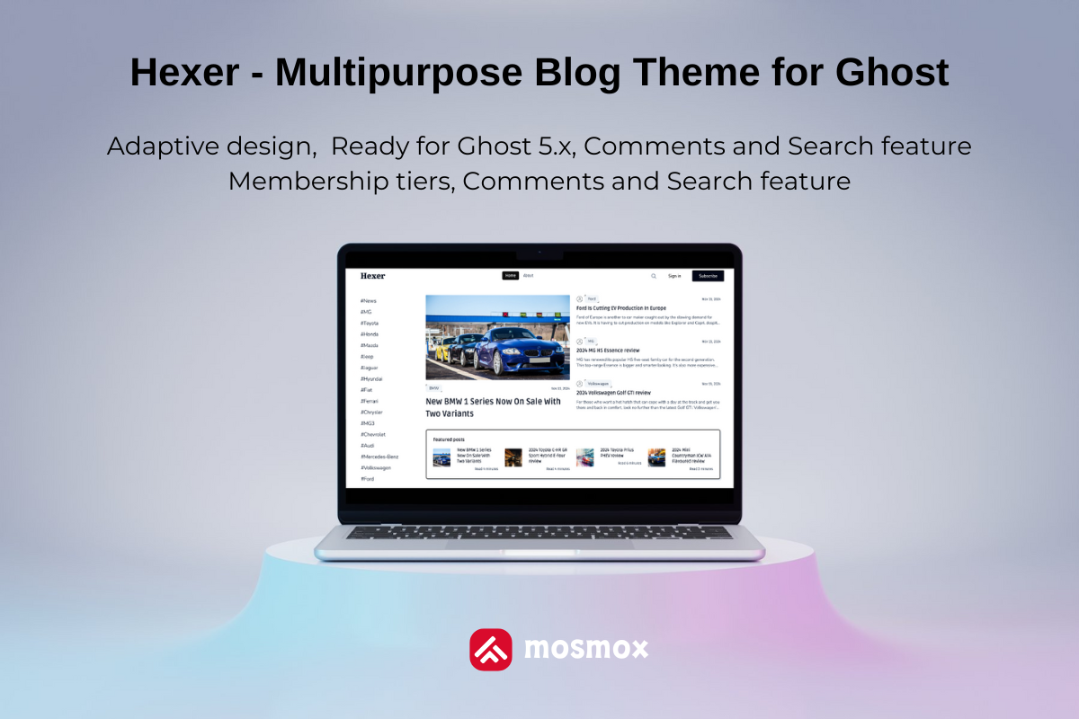 Hexer - Multipurpose Blog Theme for Ghost